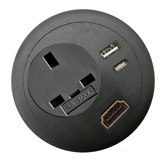 ninja desktop multi-outlet power socket in black