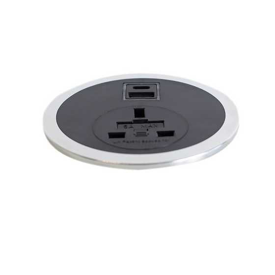 Desktop Power Outlet with Dual USB Charge