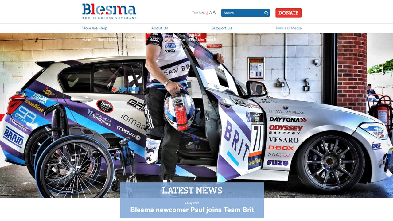 Blesma newcomer Paul joins Team Brit